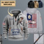 uss john young dd 973quarter zip hoodie aop polo tshirt ny2dv