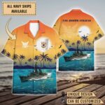 USS Joseph Strauss (DDG-16)_Sunset Hawaiian Shirt
