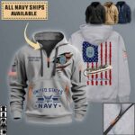 uss kalamazoo aor 6quarter zip hoodie aop polo tshirt odzxc