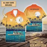 USS Kinkaid (DD-965)_Sunset Hawaiian Shirt
