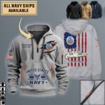 uss manitowoc lst 1180quarter zip hoodie aop polo tshirt k0fg8