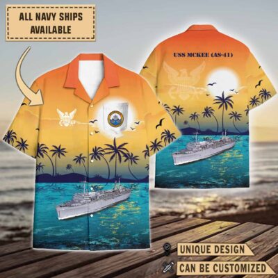 uss mckee as 41sunset hawaiian shirt 1n4q6