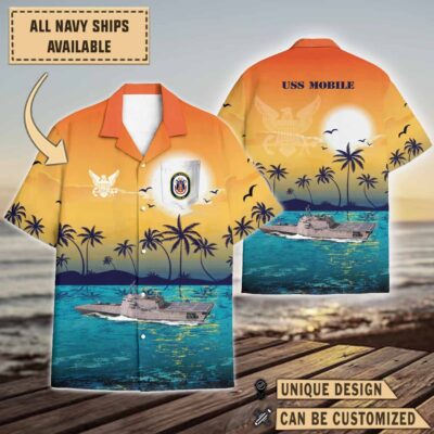 uss mobile lcs 26sunset hawaiian shirt ygupz