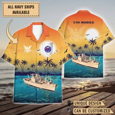 uss mobile lka 115sunset hawaiian shirt ofb0c