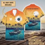 USS Mount Whitney (LCC-20)_Sunset Hawaiian Shirt