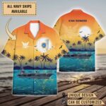 USS Nimitz (CVN-68)_Sunset Hawaiian Shirt