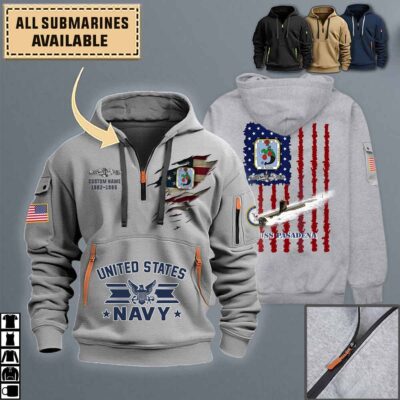 uss pasadena ssn 752quarter zip hoodie aop polo tshirt bwwwy