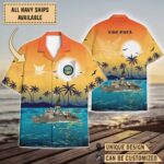USS Paul (FF-1080)_Sunset Hawaiian Shirt