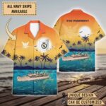 USS Piedmont (AD–17)_Sunset Hawaiian Shirt