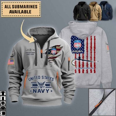 uss portsmouth ssn 707quarter zip hoodie aop polo tshirt gxko3