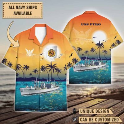 uss pyro ae 24sunset hawaiian shirt v3z4q