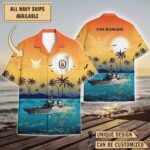 USS Ramage (DDG-61)_Sunset Hawaiian Shirt