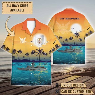 uss reasoner ff 1063sunset hawaiian shirt zb7ss