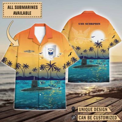 uss scorpion ssn 589sunset hawaiian shirt yk4ll