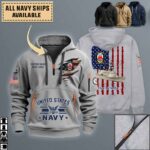 uss scott ddg 995quarter zip hoodie aop polo tshirt k616w