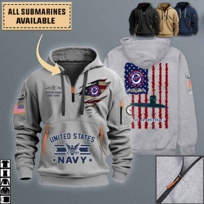 uss spadefish ssn 668quarter zip hoodie aop polo tshirt c4zrr