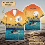 USS Stein (DE-1065)_Sunset Hawaiian Shirt