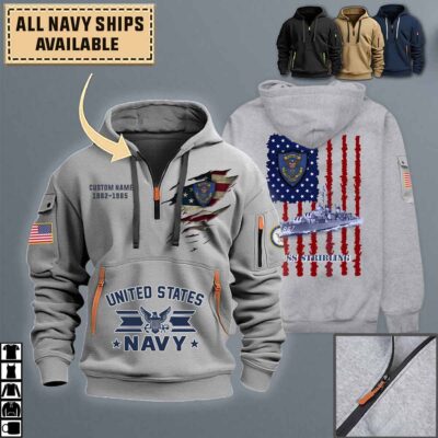 uss stribling dd 867quarter zip hoodie aop polo tshirt ejda2
