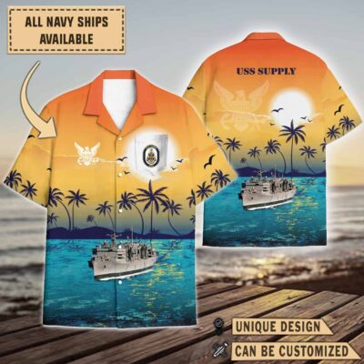 uss supply aoe 6sunset hawaiian shirt 2b4qb