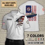 uss tarawa lha 1quarter zip hoodie aop polo tshirt hu9oy