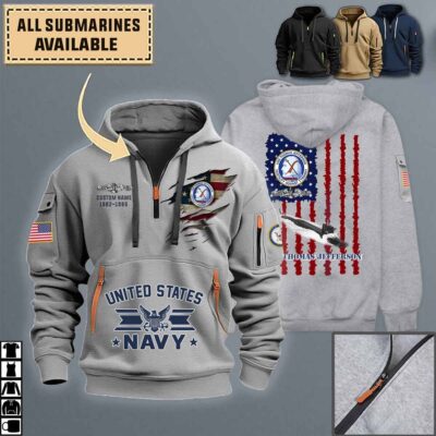 uss thomas jefferson ssbn 618quarter zip hoodie aop polo tshirt j2xb6