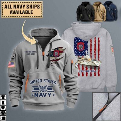 uss tripoli lph 10quarter zip hoodie aop polo tshirt o01ak