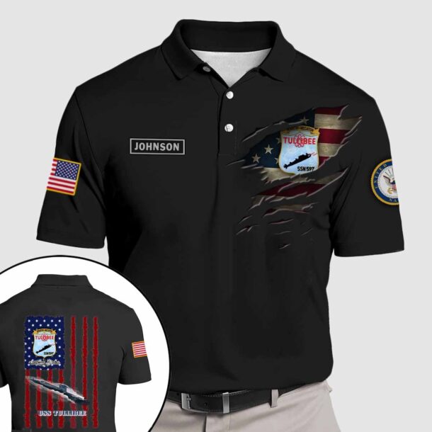 uss tullibee ssn 597quarter zip hoodie aop polo tshirt y4xpg