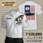 uss wasp cv 7quarter zip hoodie aop polo tshirt y5i80