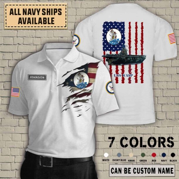 uss wasp cv 7quarter zip hoodie aop polo tshirt y5i80