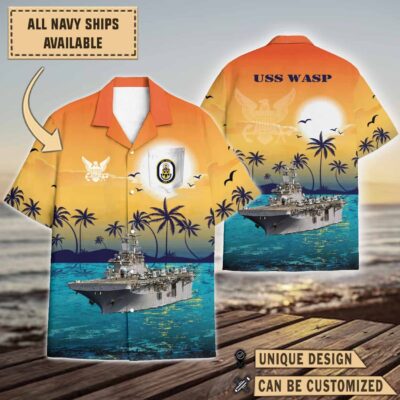 uss wasp lhd 1sunset hawaiian shirt mggda