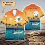 USS W.S. Sims (FF-1059)_Sunset Hawaiian Shirt