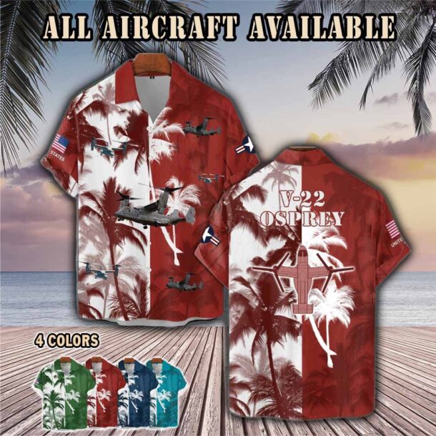 v 22 osprey v22aircraft palm tree pocket hawaiian shirt cmn5p
