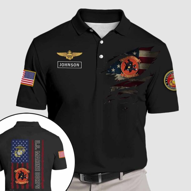 vmfp 3 eyes of the corps 1quarter zip hoodie aop polo tshirt q0oid