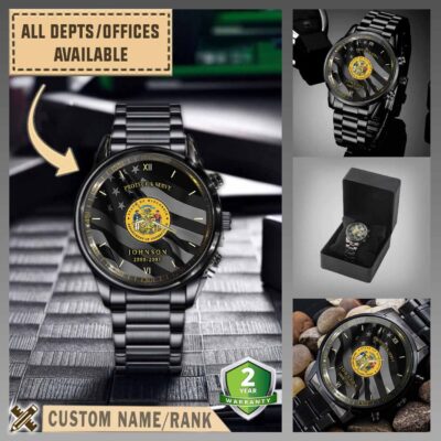 wisconsin department of corrections wiblack wrist watch 0xrkk