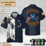Worcester Police Department MA_Dual Flag Hawaiian Shirt