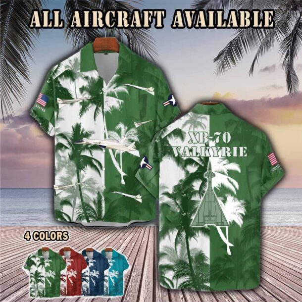 xb 70 valkyrie xb70aircraft palm tree pocket hawaiian shirt geb3z