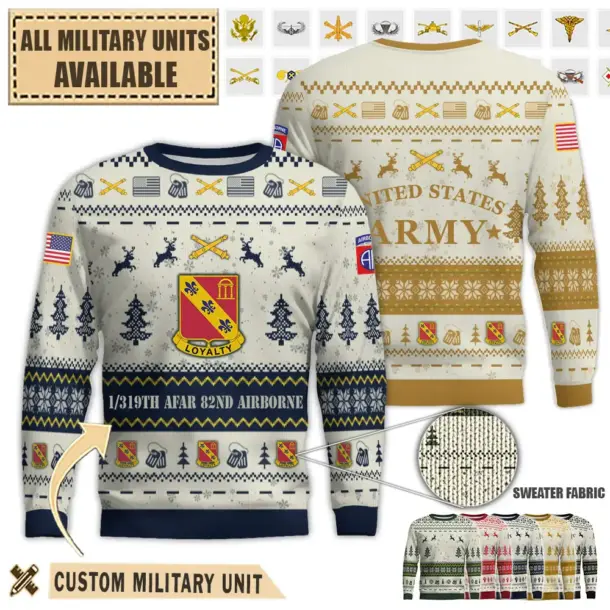 1 319th afar 82nd airbornepremium ugly sweater q8jxl