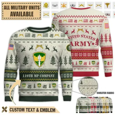 119th mp co 119th military police company 43rd mp bdepremium ugly sweater vo7eh