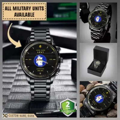 536th en bn 536th engineer battalion fort kobbemilitary black wrist watch rvw94