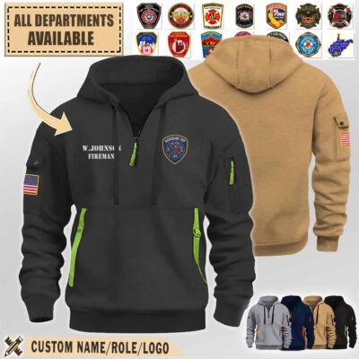 harrison township volunteer fire company inpremium quarter zip hoodie gbt20