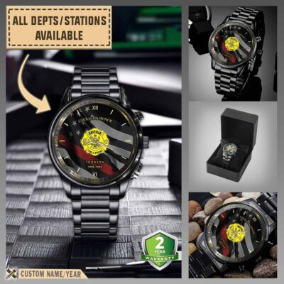 hatfield fire and rescue wiblack wrist watch trgzt