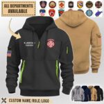 hydetown volunteer fire department papremium quarter zip hoodie 88lhu