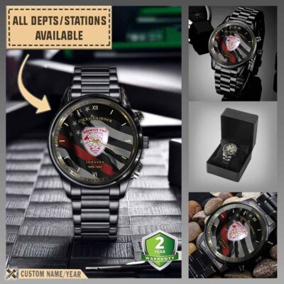 norwich township volunteer fire department pablack wrist watch 7zbbi