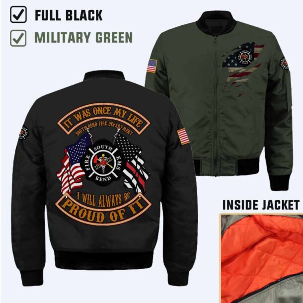 south bend fire department incotton printed shirts thiia