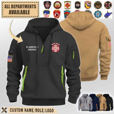 west niles volunteer fire department nypremium quarter zip hoodie ryz49