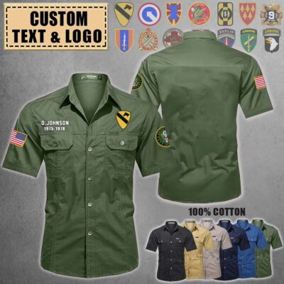 1 Custom US Army Units Cotton Cargo Shirt