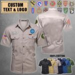 2 Custom US Army Units Cotton Cargo Shirt