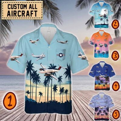beechcraft king air 350pocket hawaiian shirt fvs1w