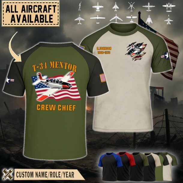 beechcraft t 34 mentor t34raglan tshirt2 x4jhj