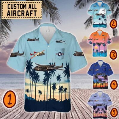 c 119 flying boxcar c119pocket hawaiian shirt 2z3pb